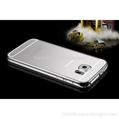 For samsung galaxy s6 aluminum frame + Plastic board kxx Metal Mirror case cover